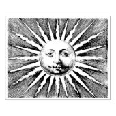 1700s太陽と顔 ラバースタンプ (インプリント)