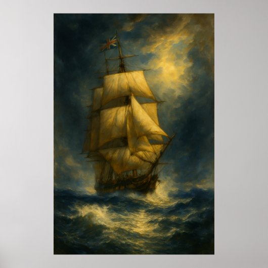 1700s British Navy Ship | Historic Maritime ポスター (正面)