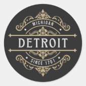 1701年以来のデトロイト・ミシガン ラウンドシール (正面)
