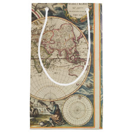 1702世界の新しい地図 スモールペーパーバッグ