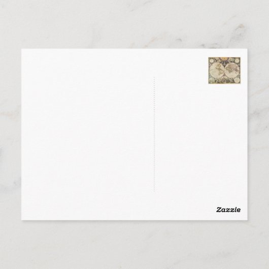 1702世界の新しい地図 ポストカード (裏面)