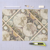 1702世界の新しい地図 薄葉紙 (クラフト)