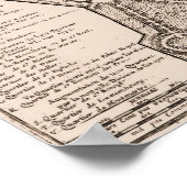 1705年パリの地図，フランス ポスター (角)