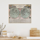 1707年月の地図 ポスター (キッチン)