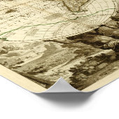 1708年の世界地図ジャン・バプティスト・ノリン ポスター (角)