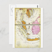 1710オッテンスの地図と旅行に出かけよう。 ポストカード (正面/裏面)