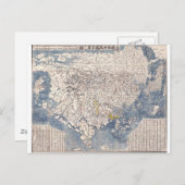 1710年日本の仏教世界地図 ポストカード (正面/裏面)