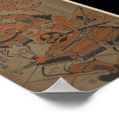 1711年頃の武士による鬼退治 ポスター (角)