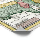 1715年アメリカのイギリス植民地の地図 ポスター (角)