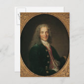 1718年以降のヴォルテールポートレート ポストカード (正面/裏面)