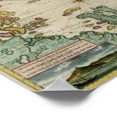 1720カスピ海図 ポスター (角)