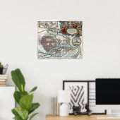 1720サンクトペテルブルクの地図 ポスター (ホームオフィス)