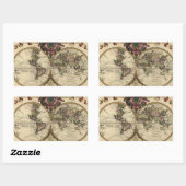 1720年のギヨーム・ド・リルによる古地図 長方形シール (シート)