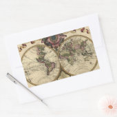 1720年のギヨーム・ド・リルによる古地図 長方形シール (封筒)