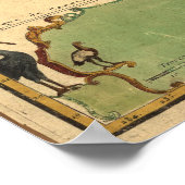 1720年カリフォルニア島の地図 ポスター (角)