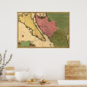 1720年カリフォルニア島の地図 ポスター (キッチン)