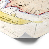 1721アンティグアの地図 ポスター (角)