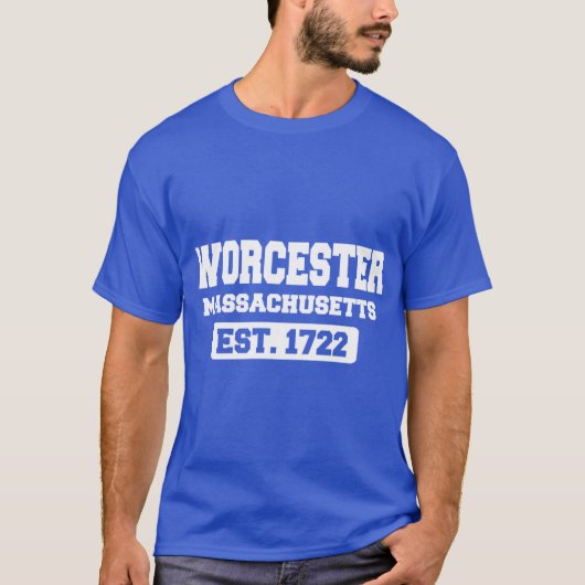 1722年設立 ウースター マサチューセッツ州 Tシャツ (正面)