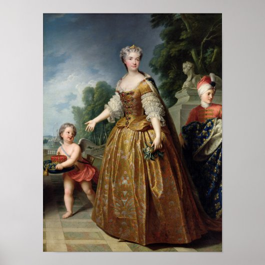 1725年以降のマリー・レッチンスカのポートレート ポスター (正面)