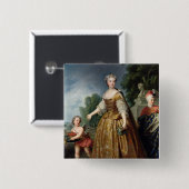 1725年後のMarie Leczinskaのポートレート 缶バッジ (正面&裏面)