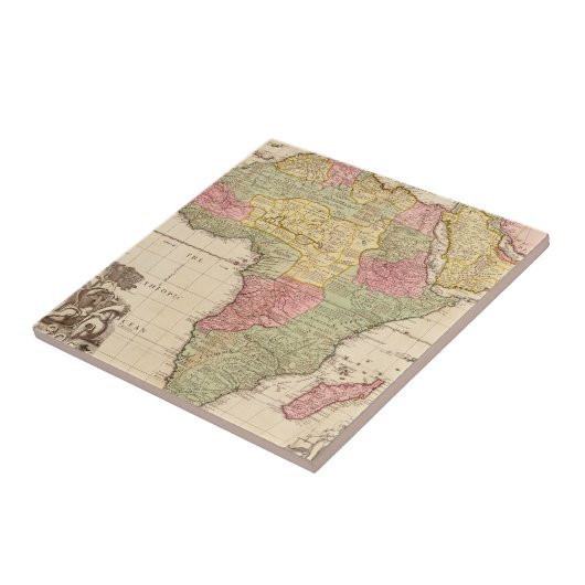 1725年頃アフリカ タイル (側面)