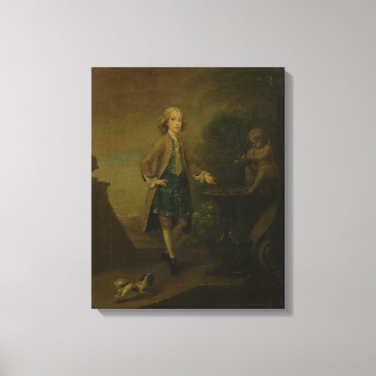 1727-8年10歳のホレス・ウォーポール キャンバスプリント (正面)
