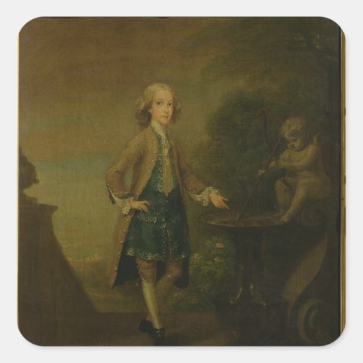 1727-8年10歳のホレス・ウォーポール スクエアシール (正面)