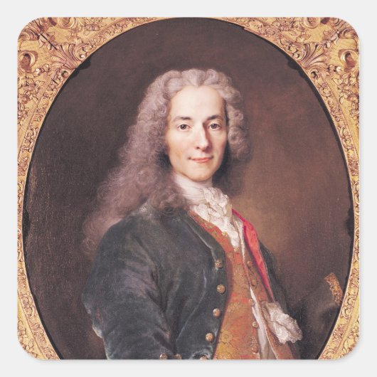 1728年23歳のボルテールポートレート スクエアシール (正面)