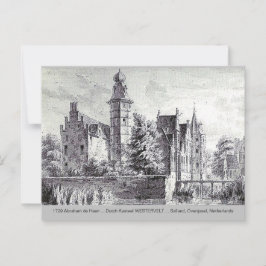 1729 A. de HaenオランダカステエルWESTERVELTはがき ポストカード