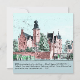 1729 A. de HaenオランダKasteel WESTERVELTカード