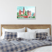 1729 A. de Haen Dutch Kasteel WESTERVELT  キャンバスプリント (インサイチュ (寝室))