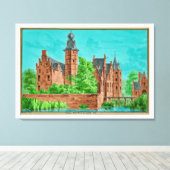 1729 A. de Haen Dutch Kasteel WESTERVELT ...  キャンバスプリント (インサイチュ (ウッドフロア))