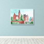 1729 A. de Haen Dutch Kasteel WESTERVELT  キャンバスプリント (インサイチュ (ウッドフロア))