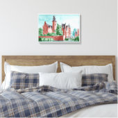 1729 A. de Haen Dutch Kasteel WESTERVELT  キャンバスプリント (インサイチュ (寝室))