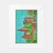 1729 A. de Haen Dutch Kasteel WESTERVELT ...  フリースブランケット (正面)