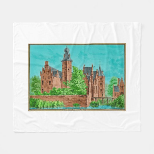 1729 A. de Haen Dutch Kasteel WESTERVELT ...  フリースブランケット (正面(横))