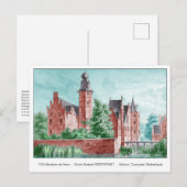 1729 A. de Haen Dutch Kasteel WESTERVELT Postcard ポストカード (正面/裏面)