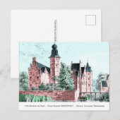 1729 A. de Haen Dutch Kasteel WESTERVELT Postcard ポストカード (正面/裏面)