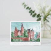 1729 A. de Haen Dutch Kasteel WESTERVELT Postcard ポストカード (スタンド正面)