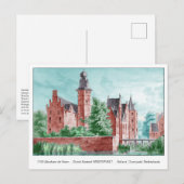 1729 A. de Haen Dutch Kasteel WESTERVELT Postcard ポストカード (正面/裏面)