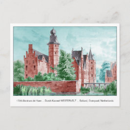 1729 A. de Haen Dutch Kasteel WESTERVELT Postcard ポストカード