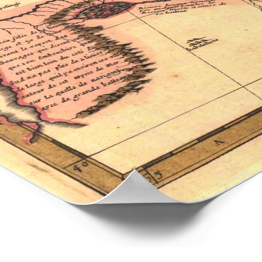 1730カナダの地図 ポスター (角)