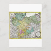 1730ロワーサクソンドベルリンのホーマン地図Lubeck H ポストカード (正面)