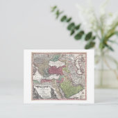 1730年トルコの聖人地図（オスマン帝国） ポストカード (スタンド正面)