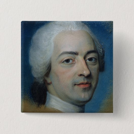1730年後のフランスそしてナバールのルイXV王、 缶バッジ (正面)