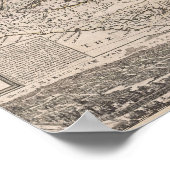 1732年英国カリブの大図 ポスター (角)