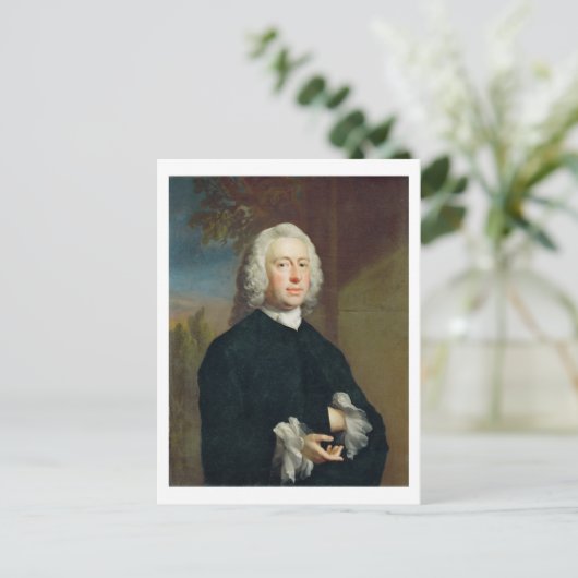 1735年の黒人未知人(キャンバス上の油) ポストカード (スタンド正面)