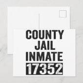 17352 国立刑務所の受刑者 面白いハロウィン ポストカード (正面/裏面)