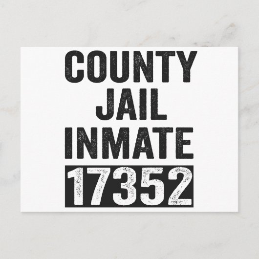 17352 国立刑務所の受刑者 面白いハロウィン ポストカード (正面)