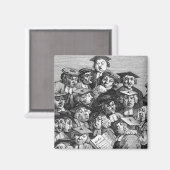 1736年1月20日の講演会の研究者 マグネット (正面/裏面)